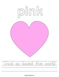 God so loved the world Worksheet