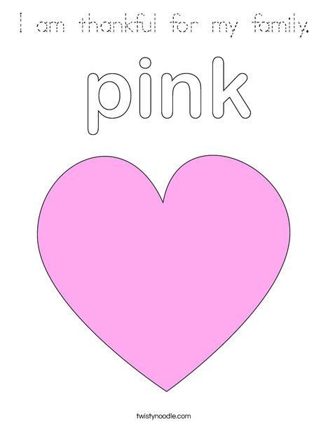 Pink Heart Coloring Page