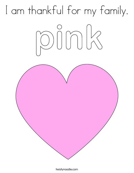 Pink Heart Coloring Page
