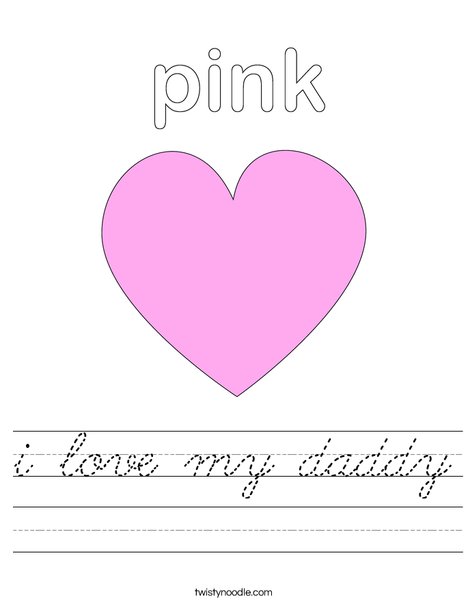 Pink Heart Worksheet