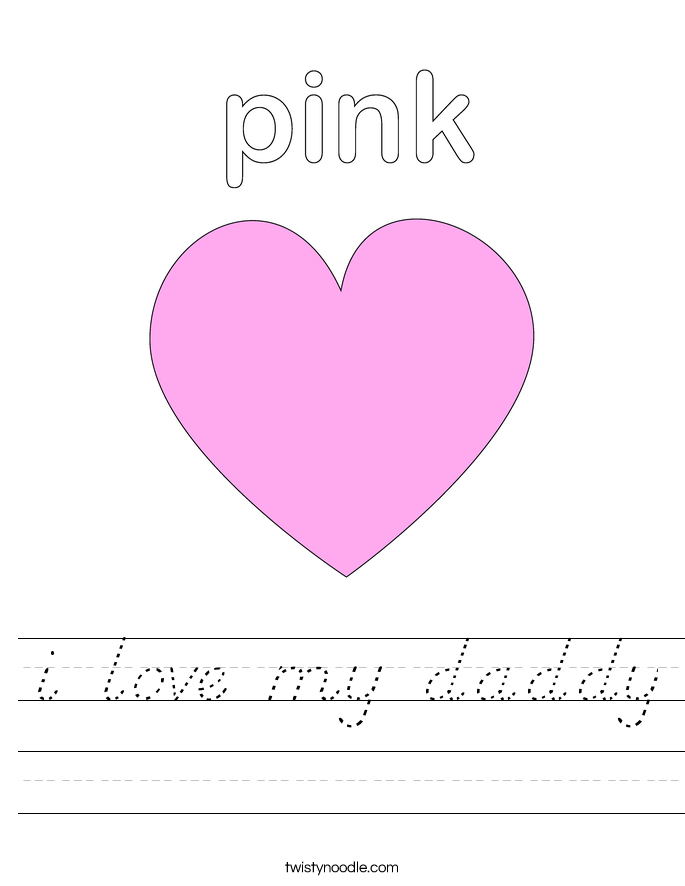 i love my daddy Worksheet