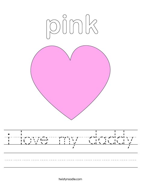 Pink Heart Worksheet