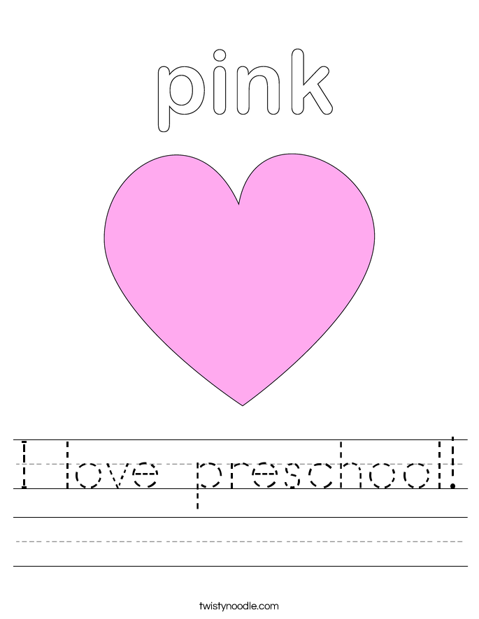 I love preschool! Worksheet