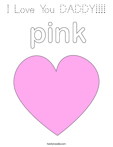 Pink Heart Coloring Page