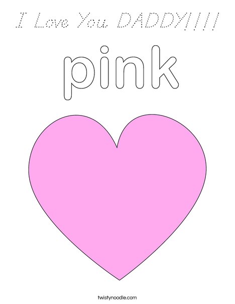 Pink Heart Coloring Page