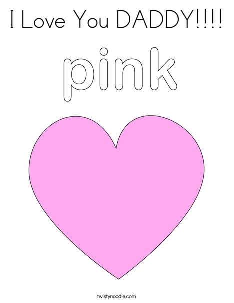 Pink Heart Coloring Page