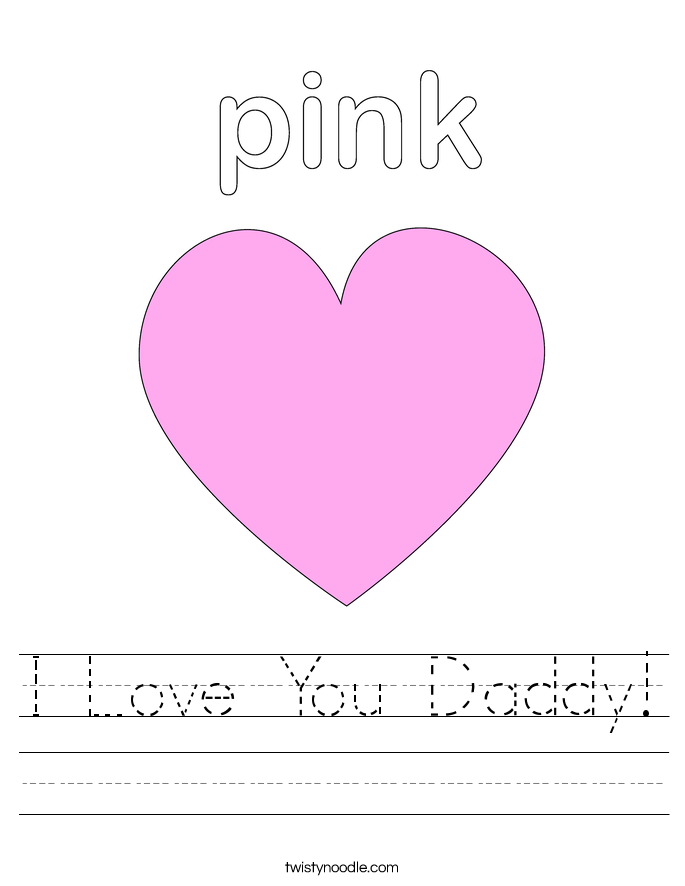 I Love You Daddy! Worksheet