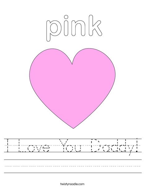 Pink Heart Worksheet