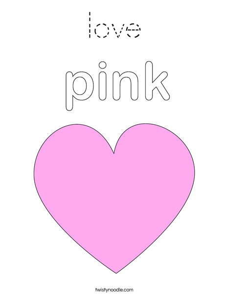 Pink Heart Coloring Page