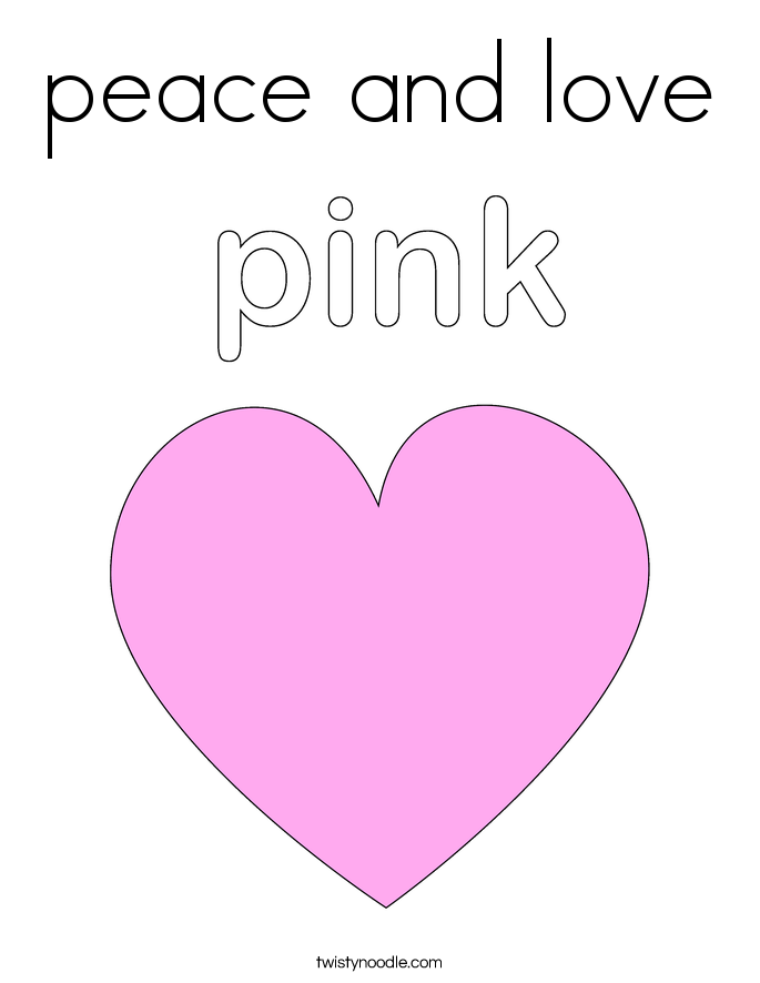 peace and love Coloring Page