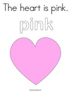 The heart is pink Coloring Page