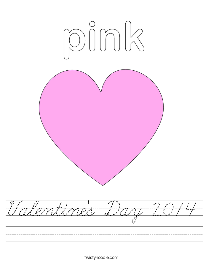 Valentine's Day 2014 Worksheet