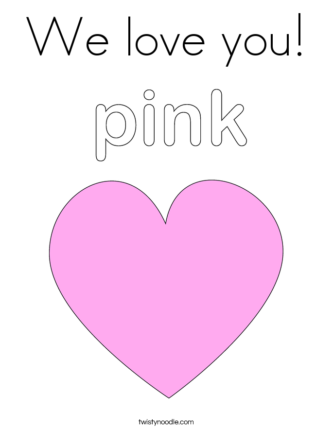We love you! Coloring Page