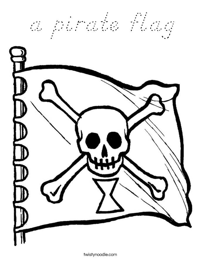 a pirate flag Coloring Page