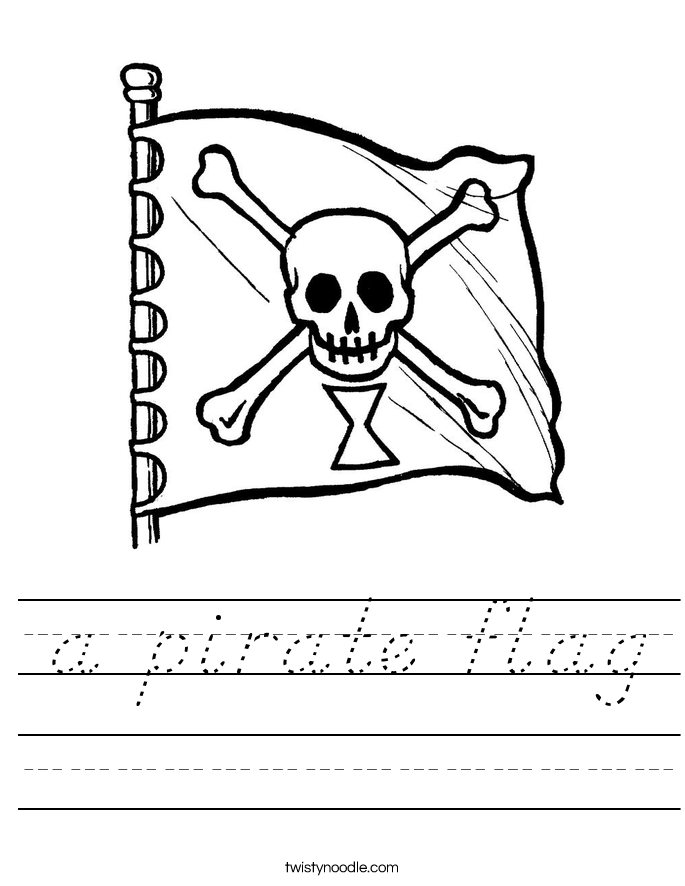 a pirate flag Worksheet