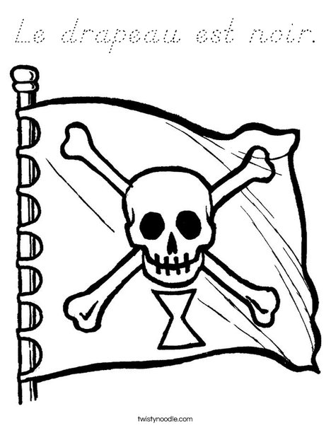 Pirate Flag Coloring Page
