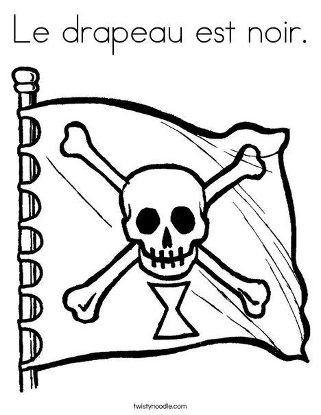 Pirate Flag Coloring Page