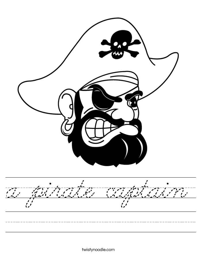a pirate captain Worksheet