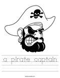 a pirate captain Worksheet