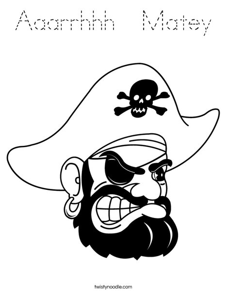 Pirate Head Coloring Page