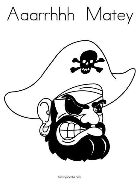 Pirate Head Coloring Page