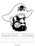 Aaarrhhh  Matey Worksheet