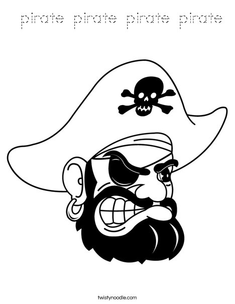 Pirate Head Coloring Page