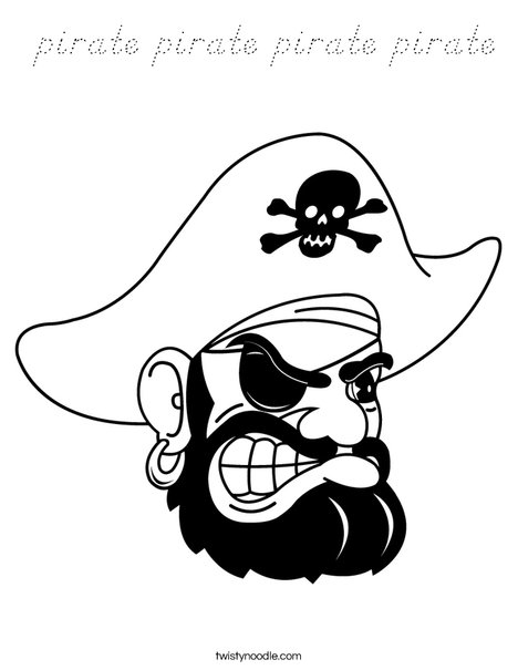 Pirate Head Coloring Page