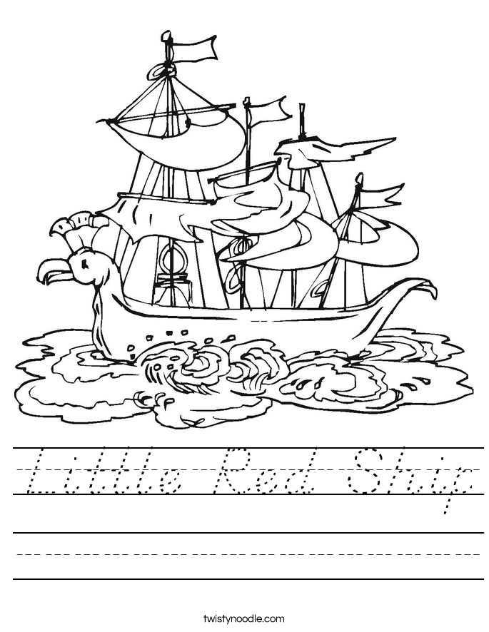 Little Red Ship Worksheet