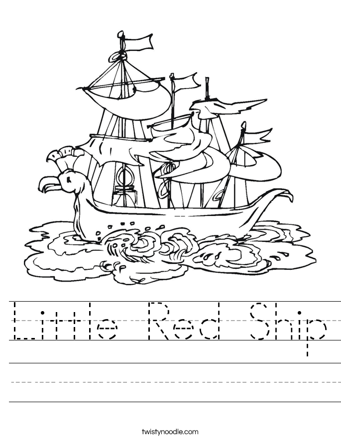 Little Red Ship Worksheet