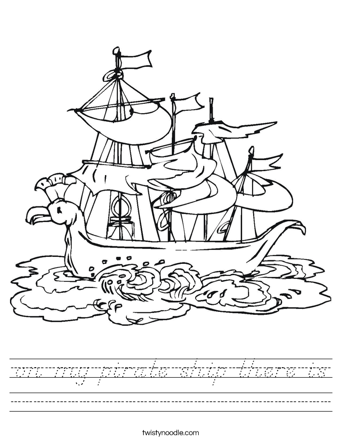 on my pirate ship there is Worksheet