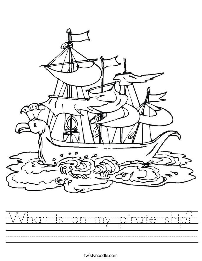 What is on my pirate ship? Worksheet