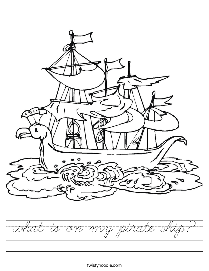 what is on my pirate ship? Worksheet