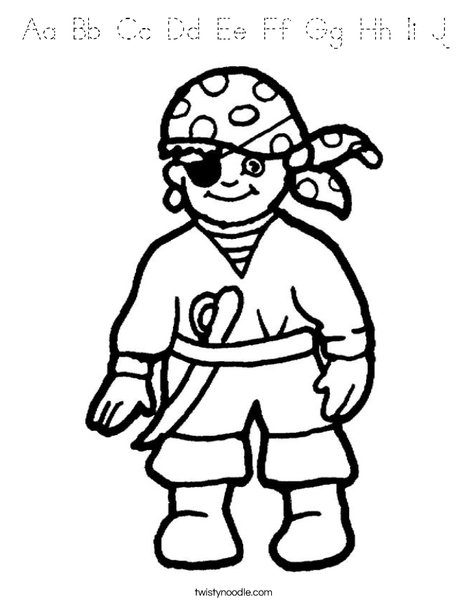 Pirate Coloring Page