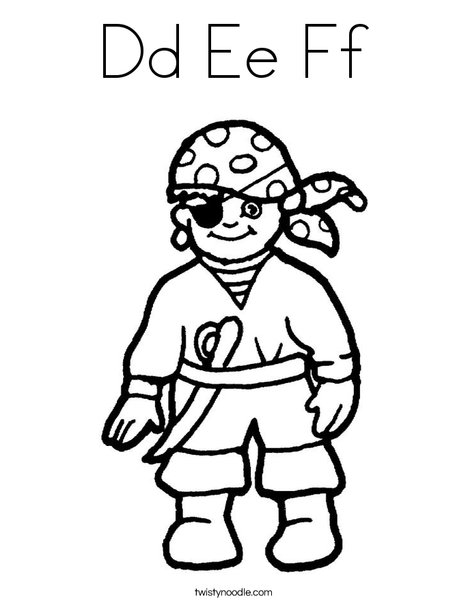 Pirate Coloring Page