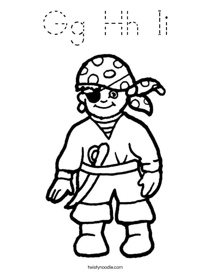 Gg Hh Ii Coloring Page