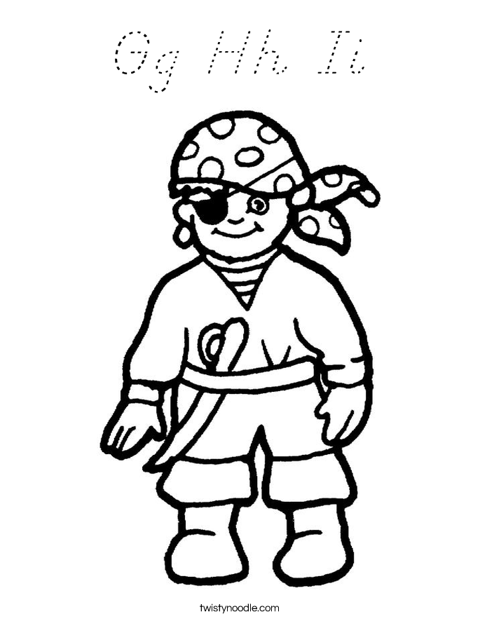Gg Hh Ii Coloring Page