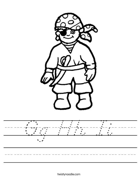 Pirate Worksheet