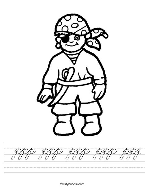 Pirate Worksheet