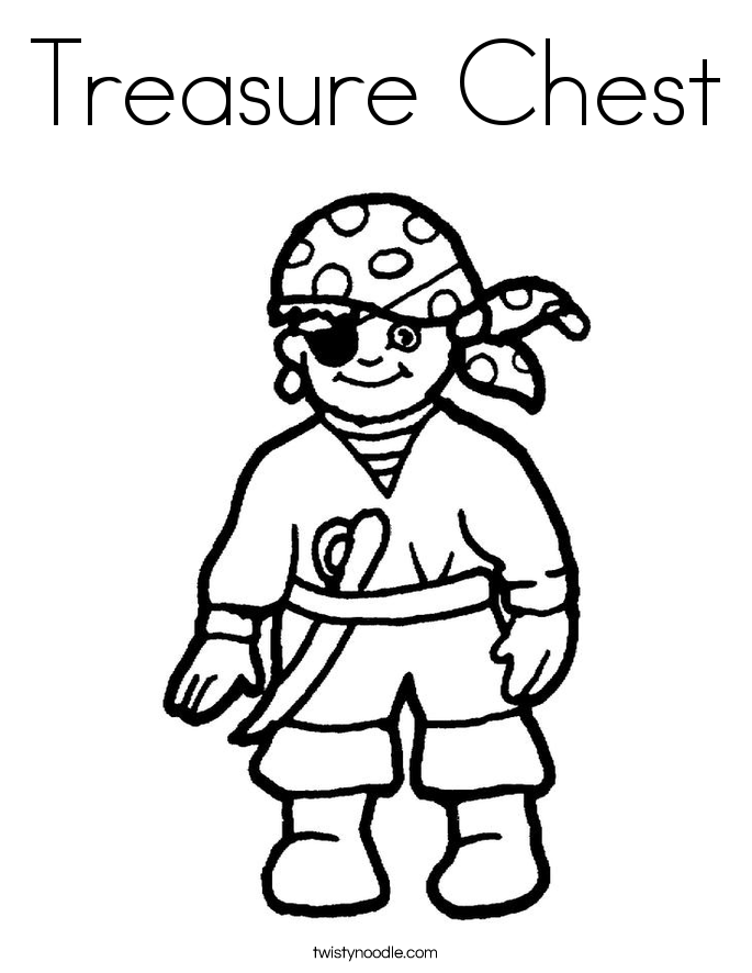 Treasure Chest Coloring Page
