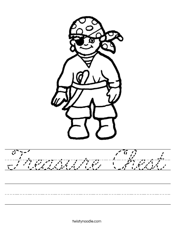 Treasure Chest Worksheet