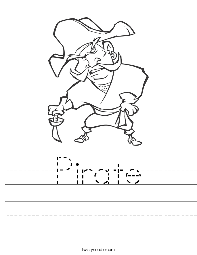 Pirate Worksheet - Twisty Noodle