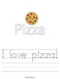 I love pizza! Worksheet