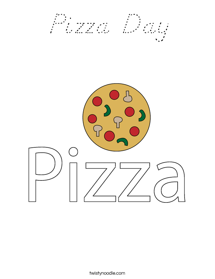 Pizza Day Coloring Page