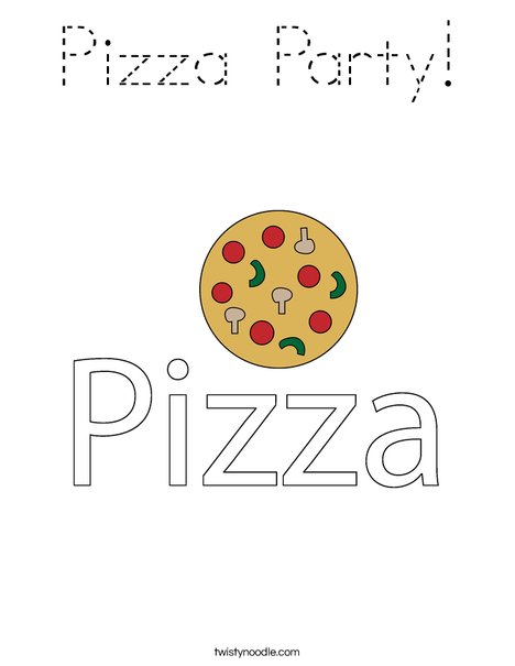 Pizza Coloring Page