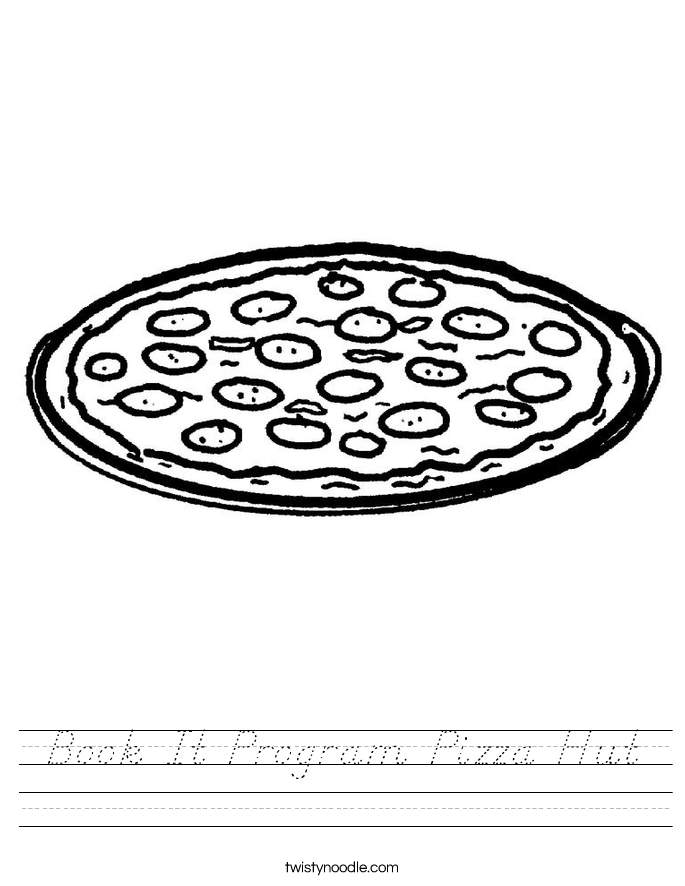 Book It Program Pizza Hut Worksheet