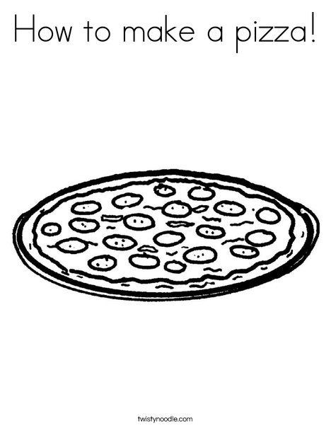 Pizza with Pepperoni Coloring Page