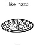 I like Pizza Coloring Page
