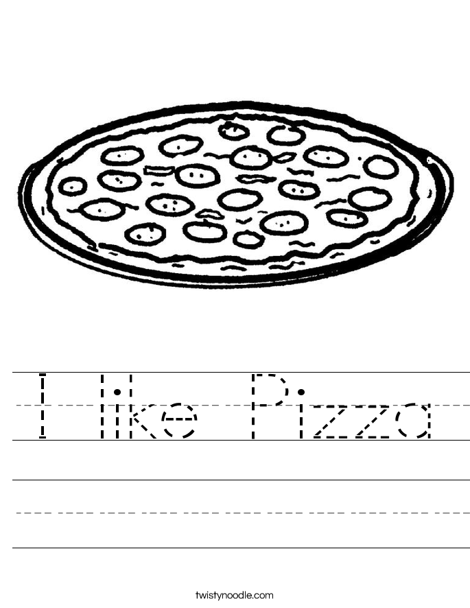I like Pizza Worksheet