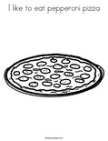 I like to eat pepperoni pizza Coloring Page